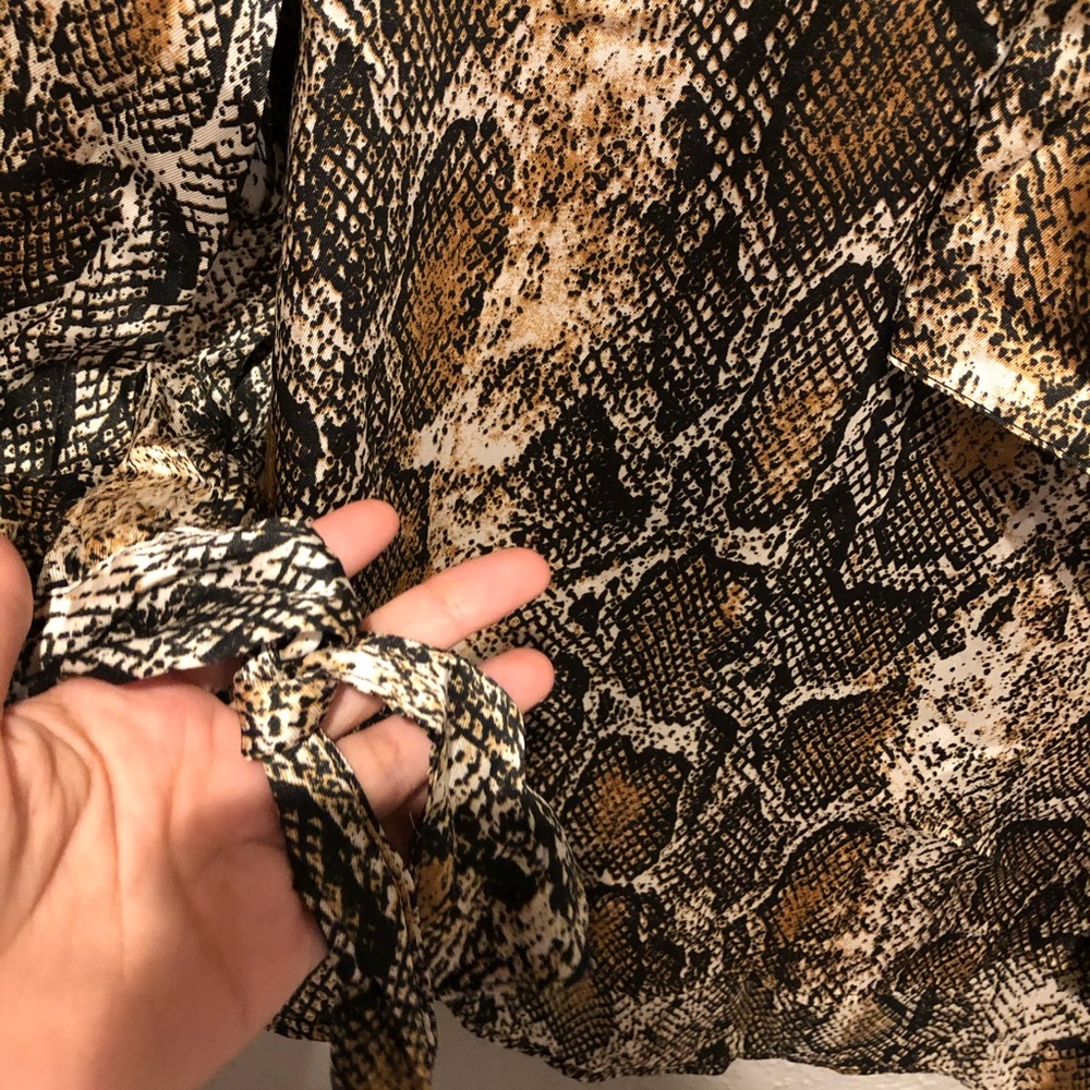 Zara Python Print Blouse - image 6